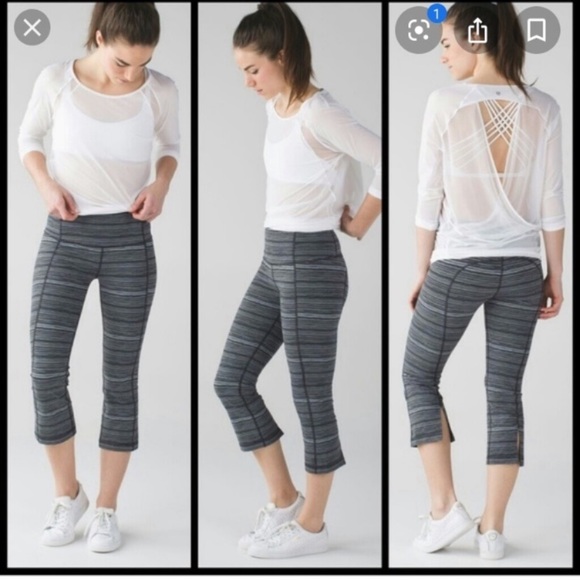 Lululemon gather and crow crop leggings - Picture 2 of 6